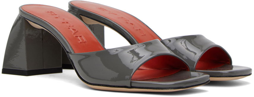 BY FAR Romy Patent Leather Heeled Sandals