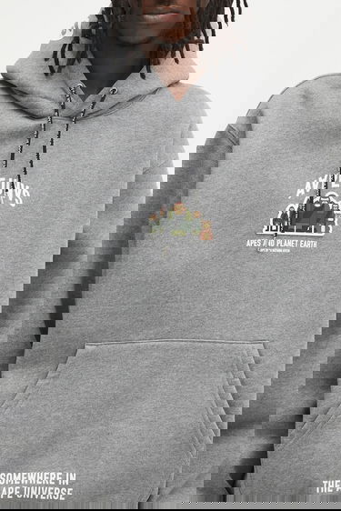 Mikina AAPE by A Bathing Ape AAPE By A Bathing Ape Aaper Hoodie Šedá | AAPSWMB378XAN, 3