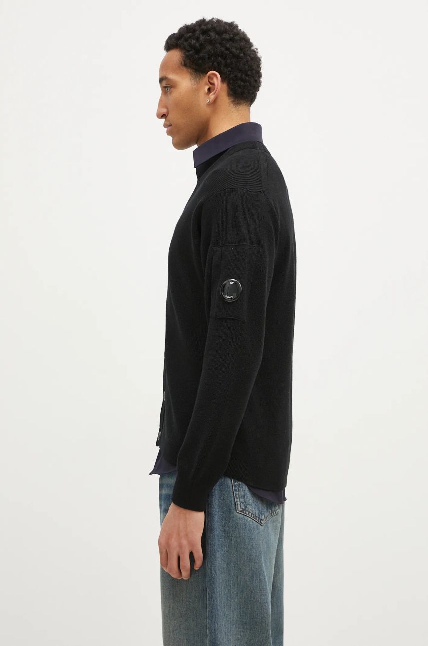 Sveter C.P. Company Re-Wool Knit Cardigan Čierna | 17CMKN253A006595A, 1