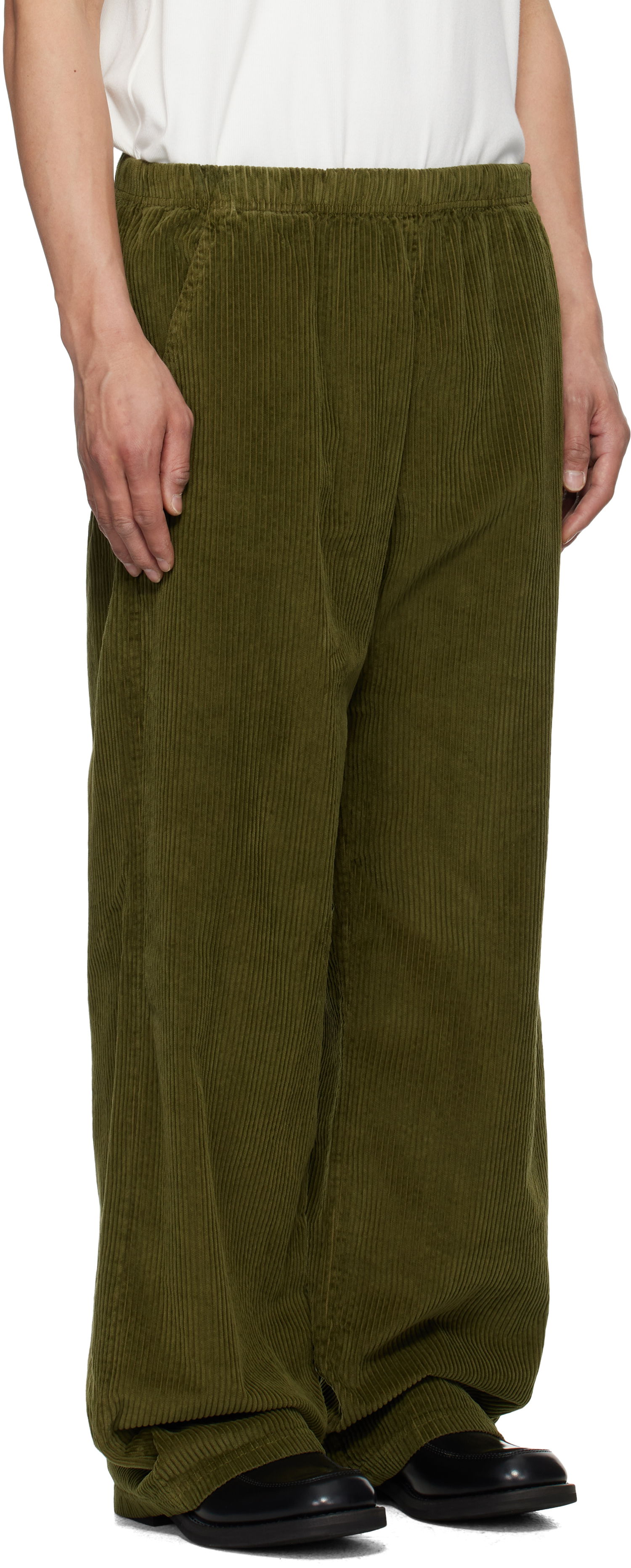 Nohavice LES TIEN Les Tien Heavyweight Utility Puddle Sweatpants Zelené | WC-3089-SW, 1