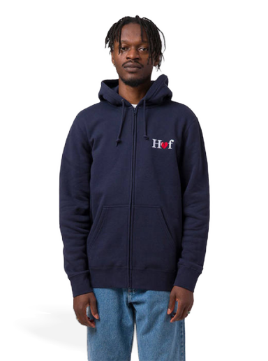 Mikina HUF Milton Zip-Up Hoodie Navy | pf00417-nvblz