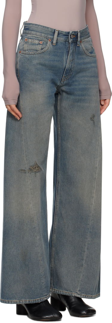 Džínsy Maison Margiela MM6 Maison Margiela Distressed Wide-Leg Jeans Modrá | S52LA0238 M30017, 1