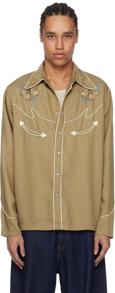 Košeľa Nudie Jeans Nudie Jeans Gonzo Cowboy Flower Shirt Hnedá | 140885, 0