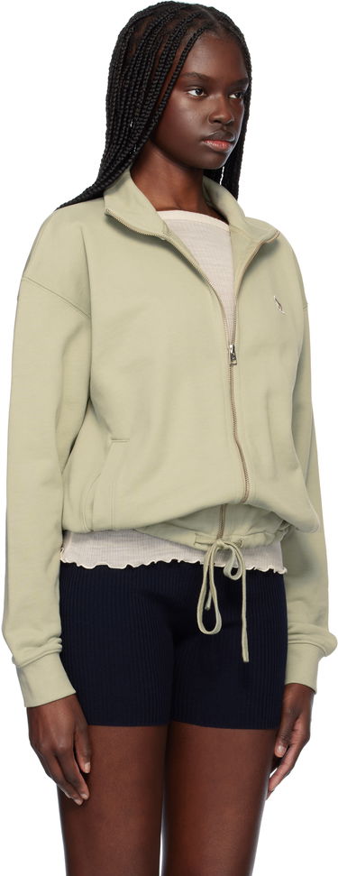Mikina MAISON KITSUNÉ Maison Kitsuné Baby Fox Patch Zip-Up Sweatshirt Zelené | OW02132KM0325, 1