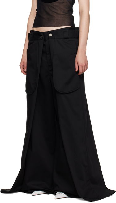Nohavice Jean Paul Gaultier Oliver Edition 'The Wrap' Wide Leg Trousers Čierna | 24/27-F-PA113P-C048-00, 3