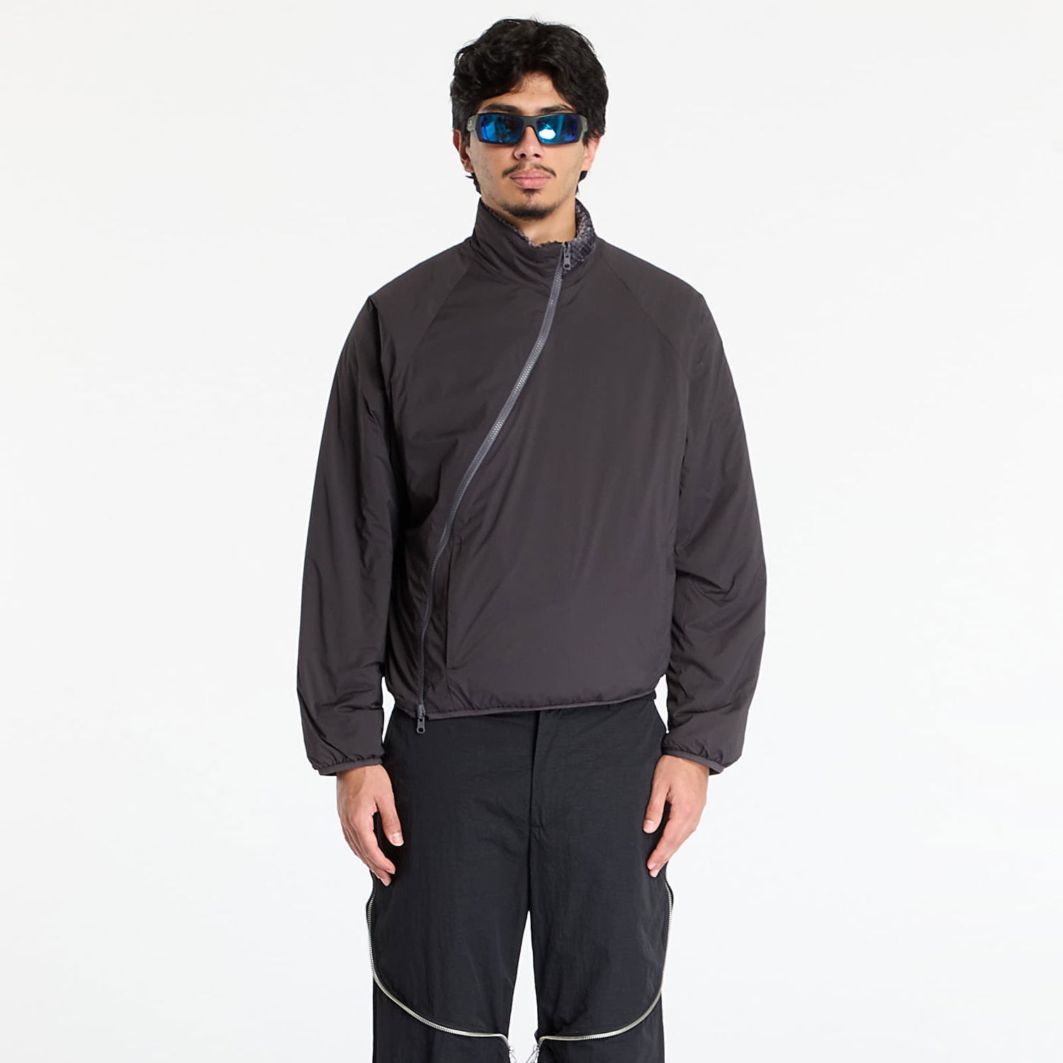 Prešívaná bunda Post Archive Faction (PAF) Asymmetrical Zipper Padded River Jacket S Čierna | A1-003CC, 0
