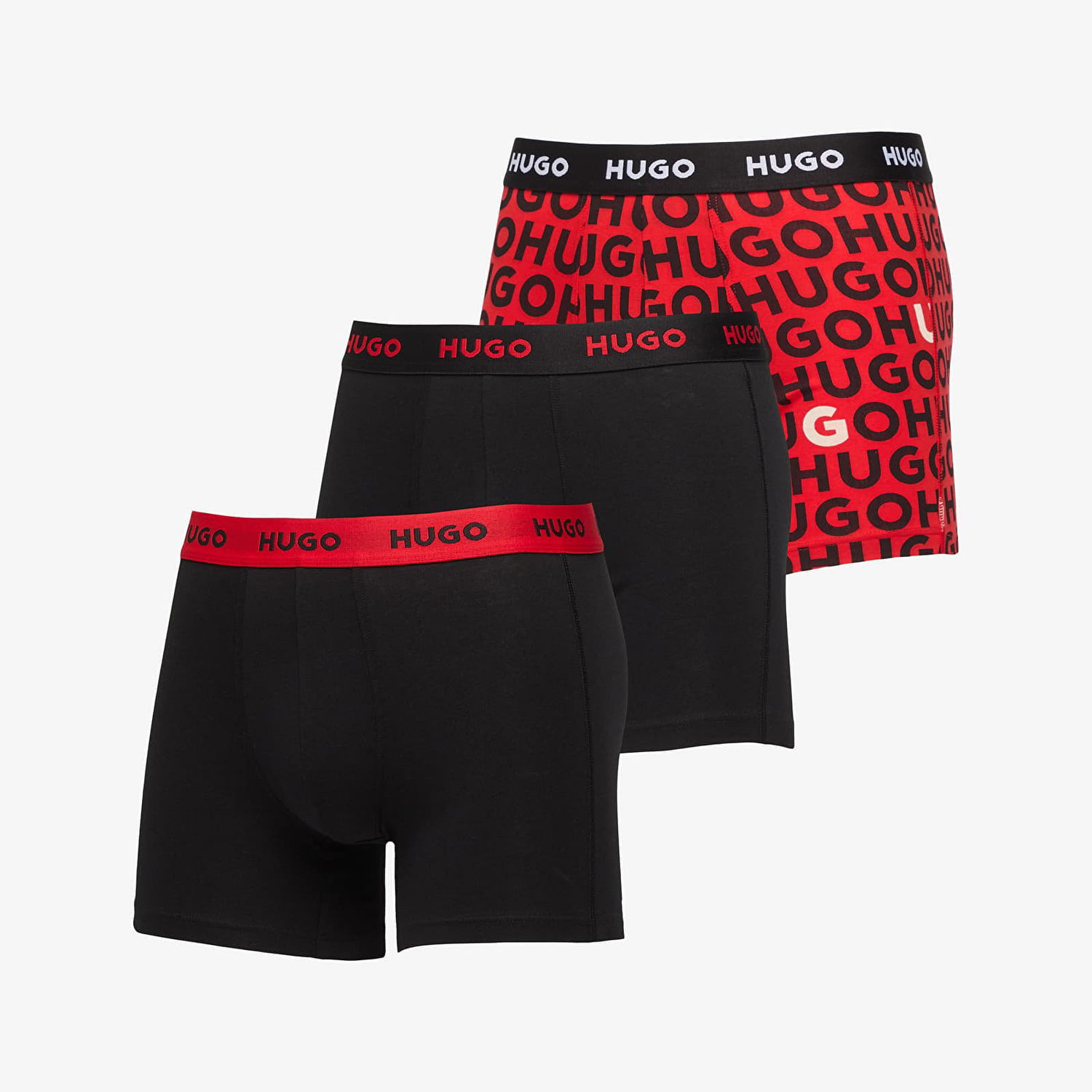 Boxerky BOSS HUGO BOSS Men's 3-Pack Boxer Briefs Červená | 50532559-982, 0