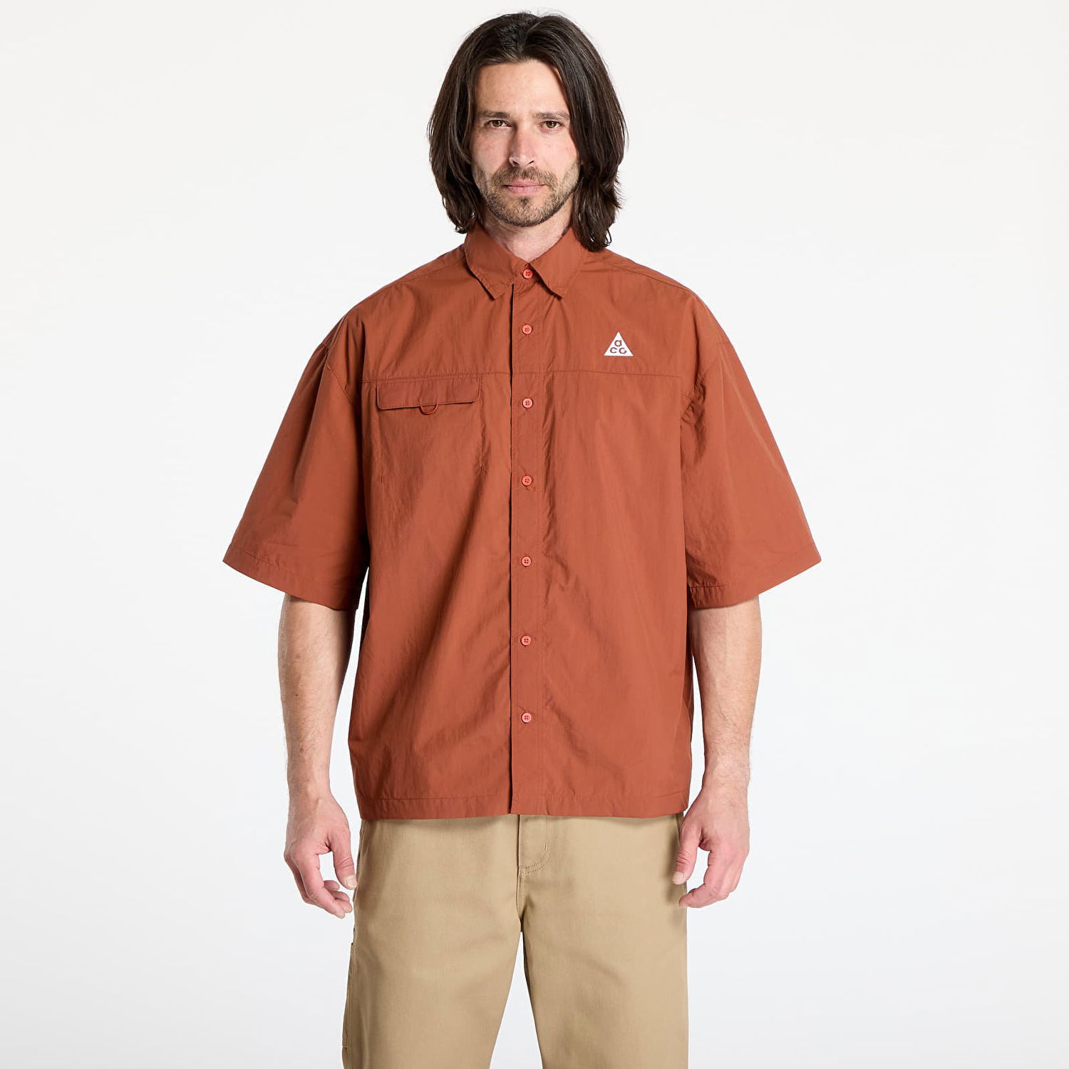 Košeľa Nike ACG ACG "Orb Weaver" UV Repel Short-Sleeve Shirt Oranžová | HJ2883-245, 0