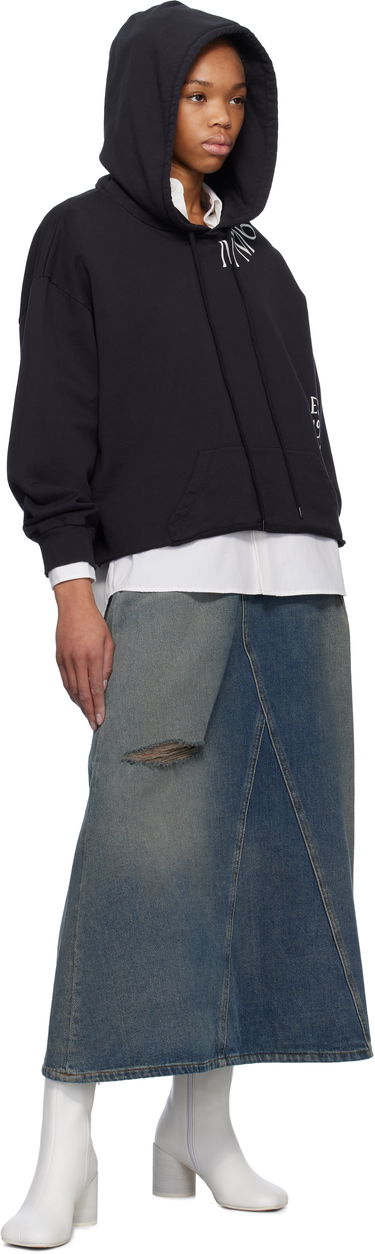 Mikina Maison Margiela MM6 Maison Margiela Raw Edge Cropped Hoodie Čierna | S52GU0241 M25012, 3