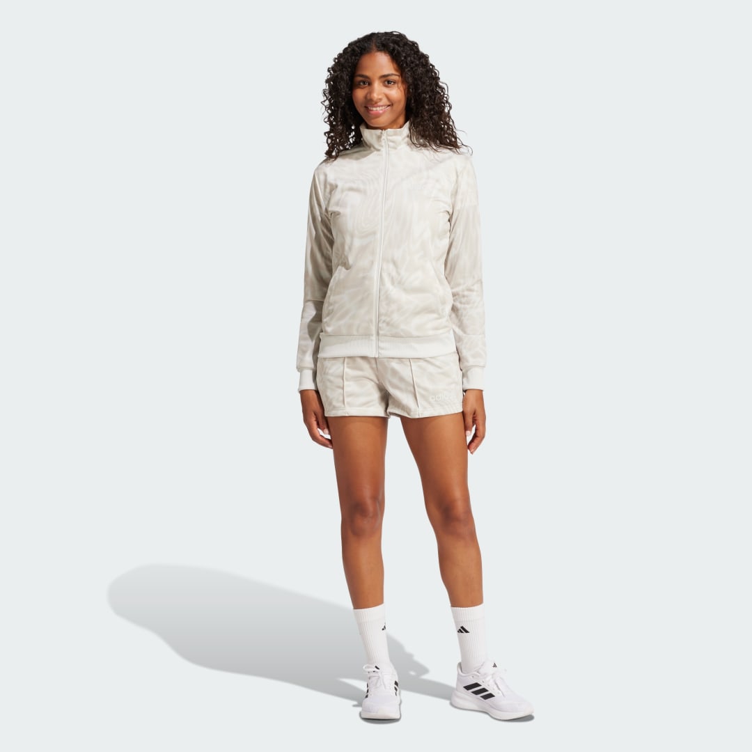 Súprava adidas Performance Essentials Linear Shorts and Jacket Set Béžová | JC5388, 0
