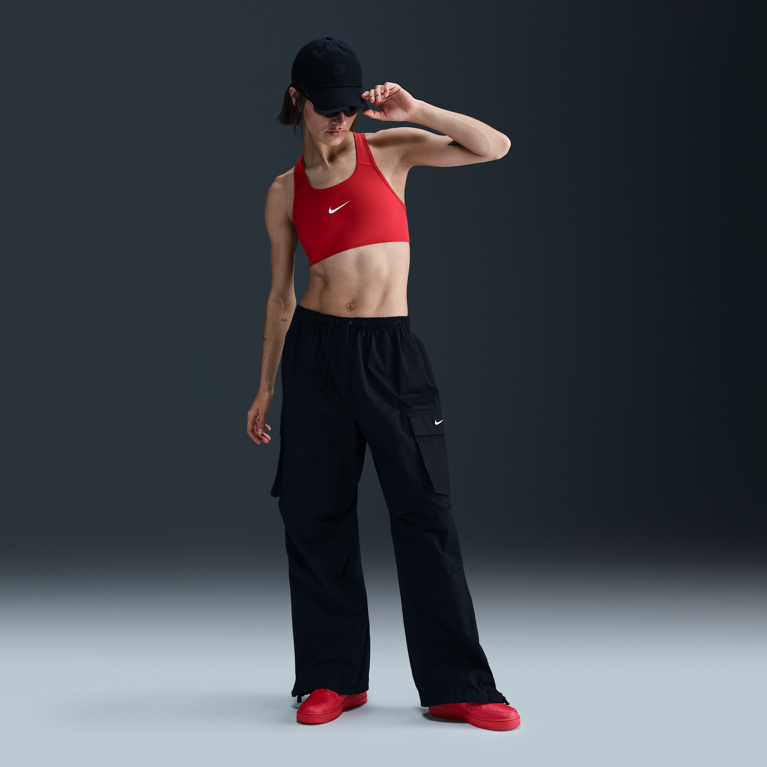 Cargo nohavice Nike Nike Sportswear Mid-Rise Loose Fit Cargo Pants Čierna | IB1058-010, 0