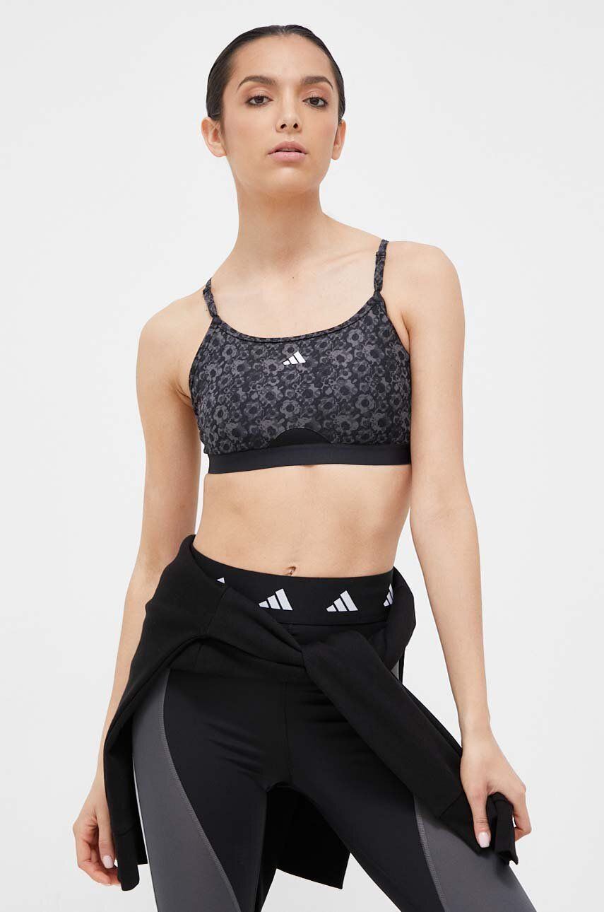 Podprsenka adidas Performance Aeroreact Training Light-Support Floral Print Bra Čierna | HZ1530, 0