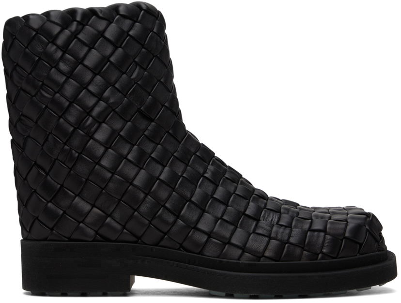 Oblečenie Bottega Veneta Bottega Veneta Ben Woven Boots Čierna | 775266V3H60