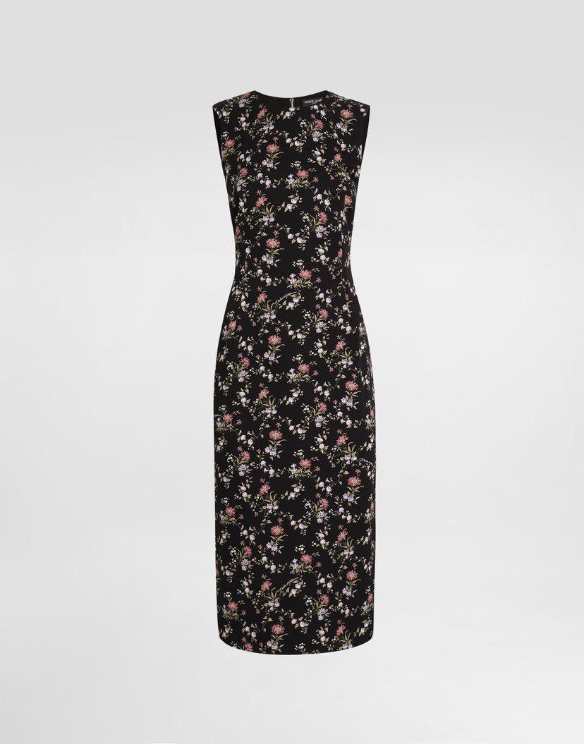 Šaty Dolce & Gabbana Dolce & Gabbana Small Floral-print Charmeuse Dress Rôznofarebný | F6GASTFSA8IHN5XV