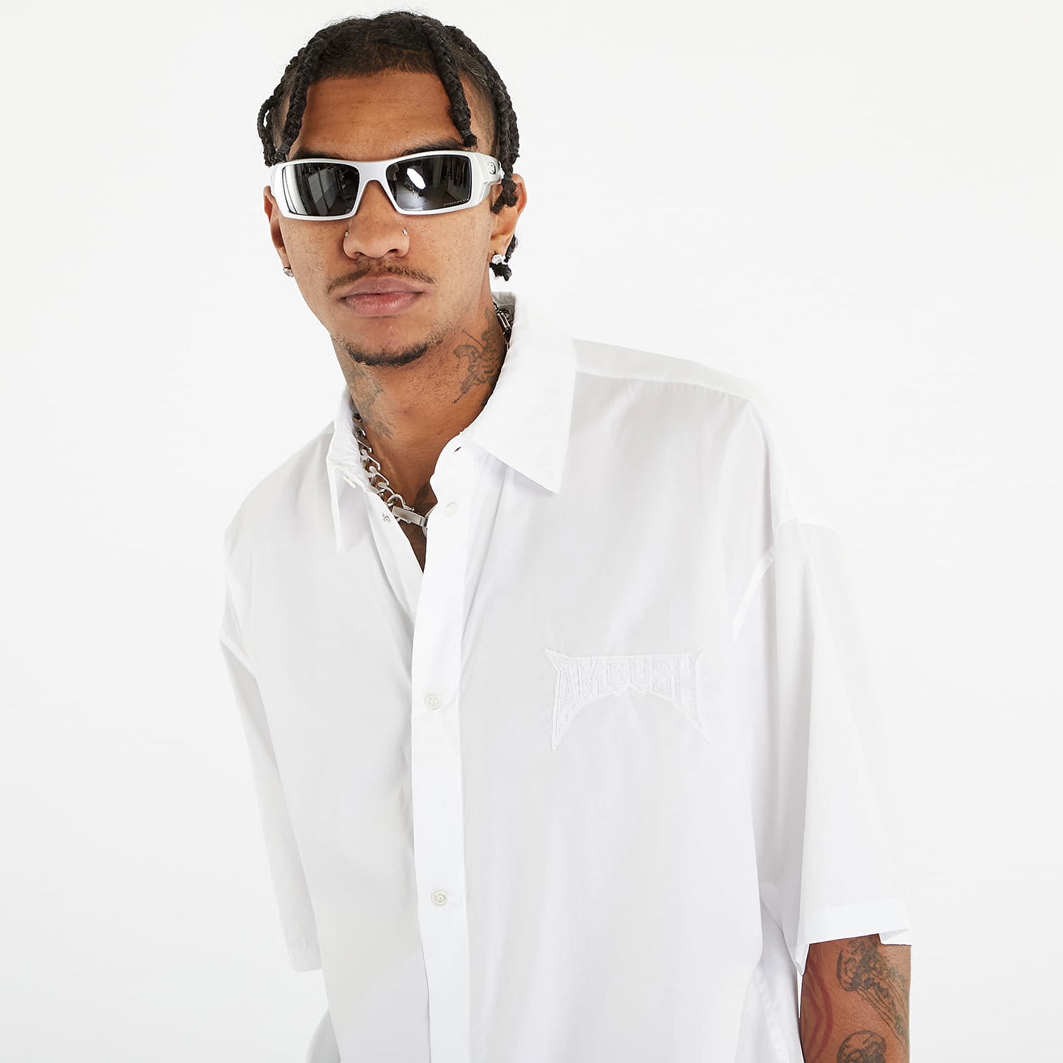 Košeľa Ambush Logo Embroidery Cotton Shirt Biela | BMGG006F23FAB0010101, 1