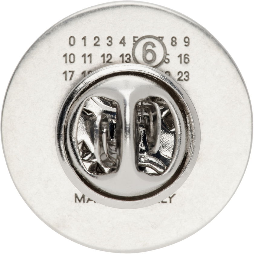 Spona Maison Margiela Round Logo Pin Metalická | SM7VK0019 P7070, 1
