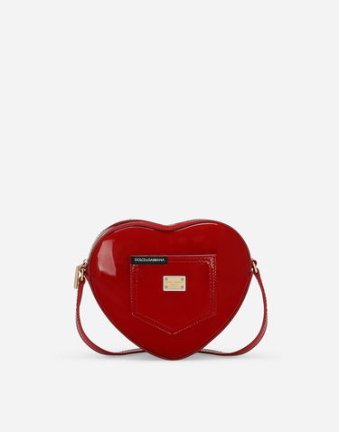 Kabelka Dolce & Gabbana Dolce & Gabbana Dg Girlie Heart Shaped Patent Leather Crossbody Bag Červená | EB0248A147187124, 0