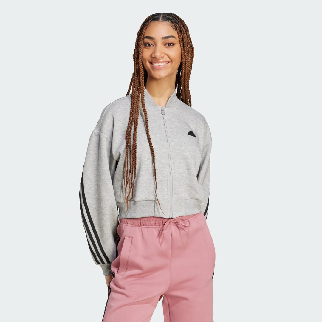 Mikina adidas Performance Future Icons 3-Stripes Bomber Jacket Šedá | IW5251, 0