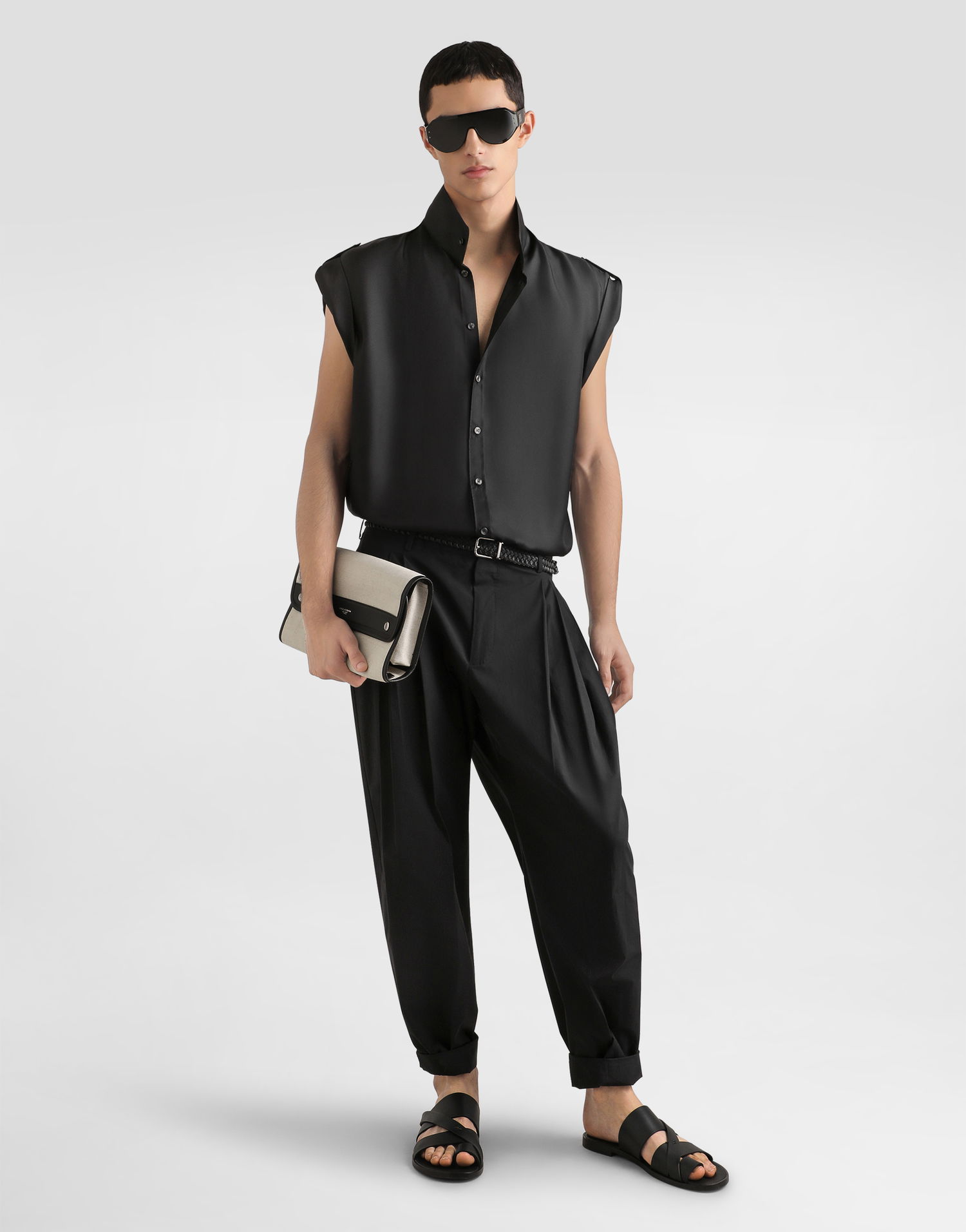Košeľa Dolce & Gabbana Dolce & Gabbana Silk Twill Shirt Čierna | G5NJ4TFU10SN0000, 1