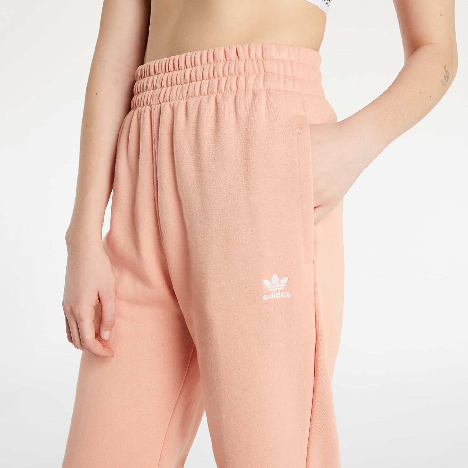 Nohavice a džínsy adidas Originals Adicolor Essentials Fleece Pants Béžová | H06631, 1