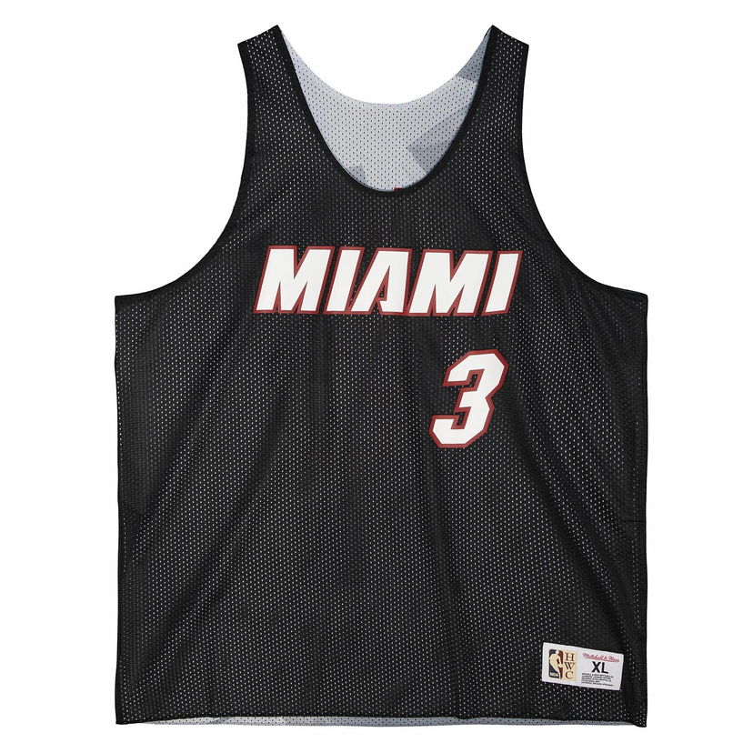 Dres Mitchell & Ness NBA Miami Heat Dwyane Wade Reversible Mesh Tank Čierna | TMTK3208-MHEYYDWABLCK
