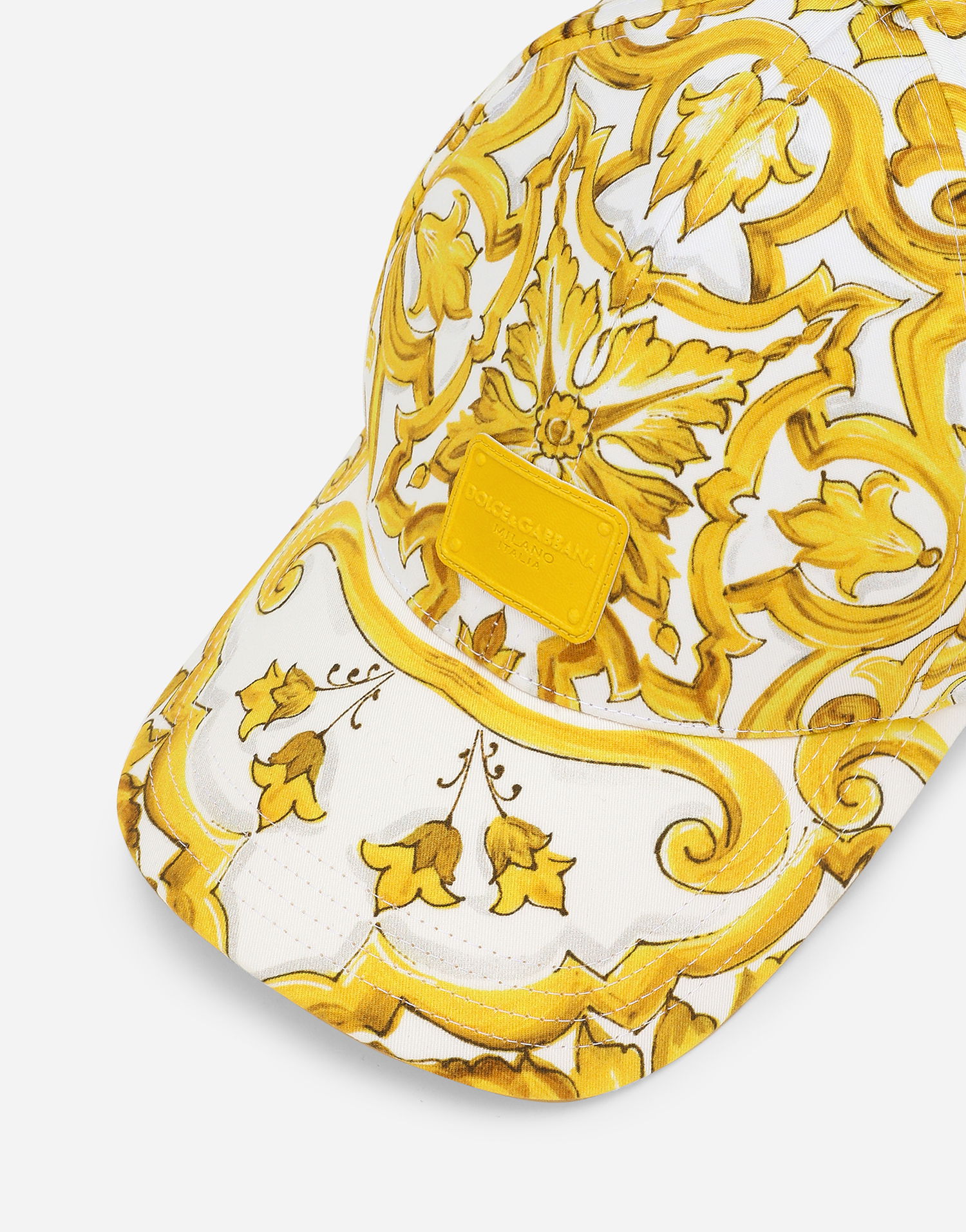 Šiltovka Dolce & Gabbana Majolica Print Drill Baseball Cap Žltá | FH646AFPFSHH23TN, 1