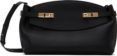 Kabelka FERRAGAMO Salvatore Ferragamo Hug Soft Crossbody Bag Čierna | 766676, 0