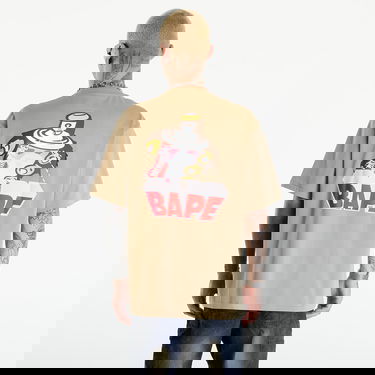 Tričko BAPE A BATHING APE Graffiti Bape Logo Relaxed Fit Tee Beige Béžová | 001TEK301339M BEI, 1