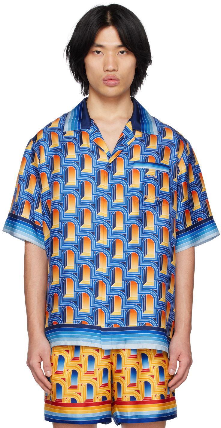 Košeľa Casablanca 'L'Arche de Nuit' Shirt Rôznofarebný | MS23-SH-003-09 SILK TWILL L'ARCH, 0
