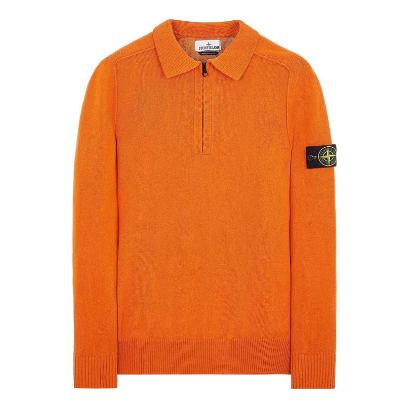 Sveter Stone Island Stone Island Half-Zip Polo Oranžová | 7815529D3-V0073