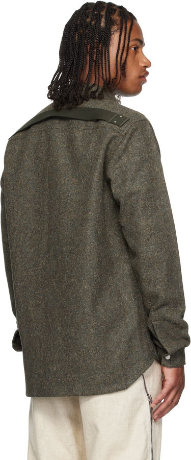 Košeľa Rick Owens Rick Owens Concordians Rugged Wool Shirt Zelené | RU02E1744 WRU, 2
