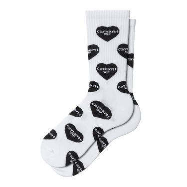 Ponožky Carhartt WIP Heart Logo Jacquard Socks Biela | I034483_1, 0
