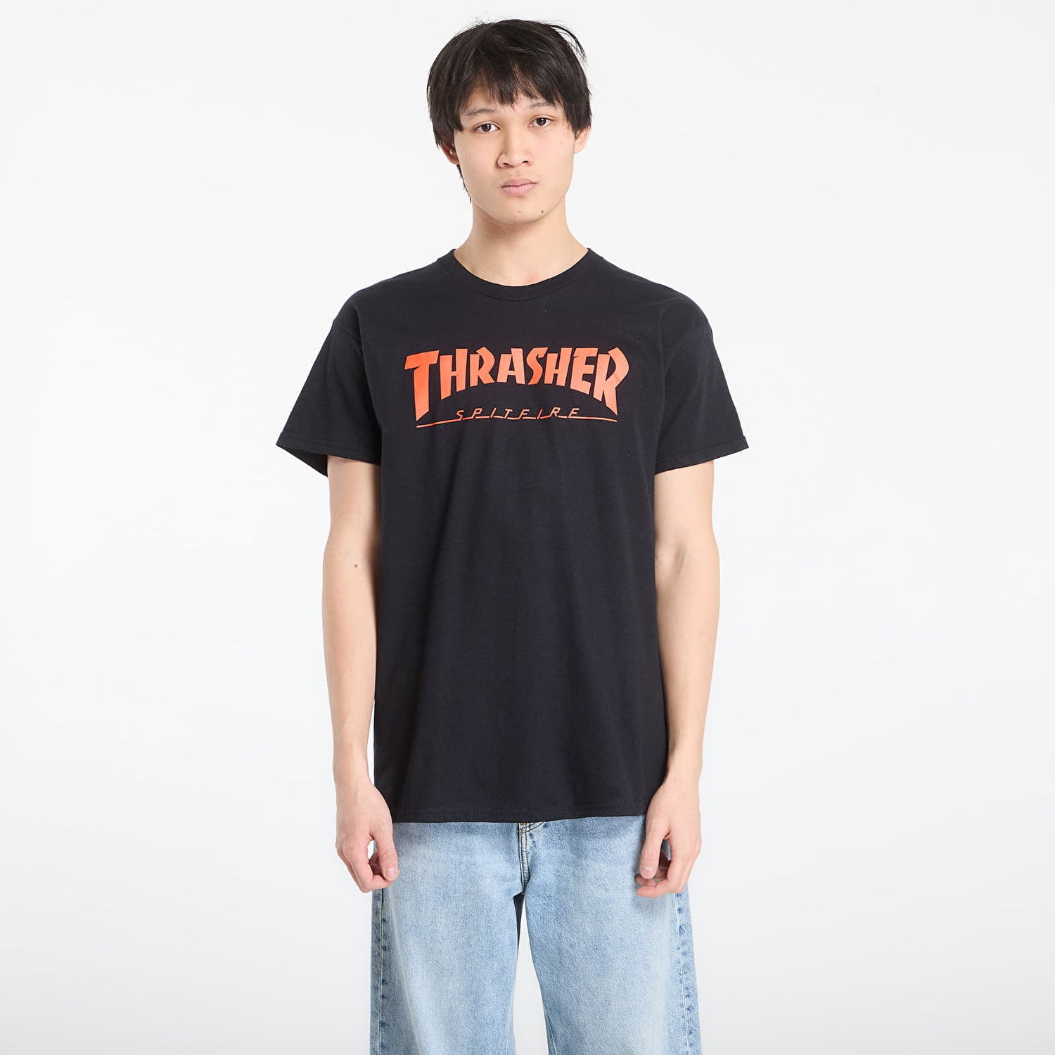 Tričko Thrasher Thrasher x Spitfire Big Head Jake T-Shirt Čierna | 145840, 0