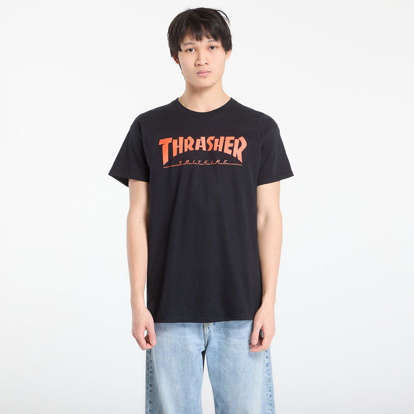Tričko Thrasher Thrasher x Spitfire Big Head Jake T-Shirt Čierna | 145840