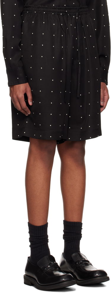 Šortky Róhe Dotted Elasticated Shorts Čierna | 314-32-033, 1