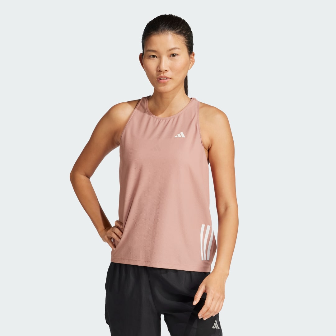 Tielko adidas Performance Running Tank Top Ružová | JD4144, 0