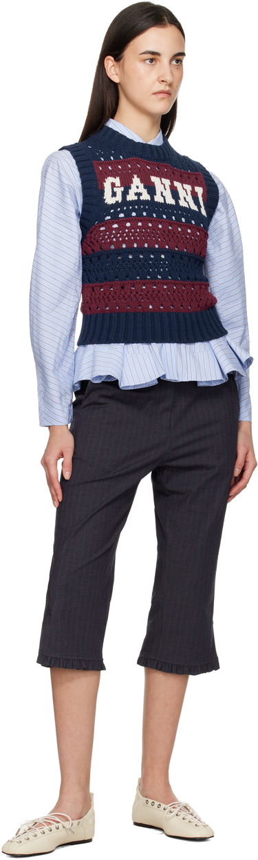 Vesta GANNI GANNI Cotton Mixed Stripe Vest Rôznofarebný | K2568, 3