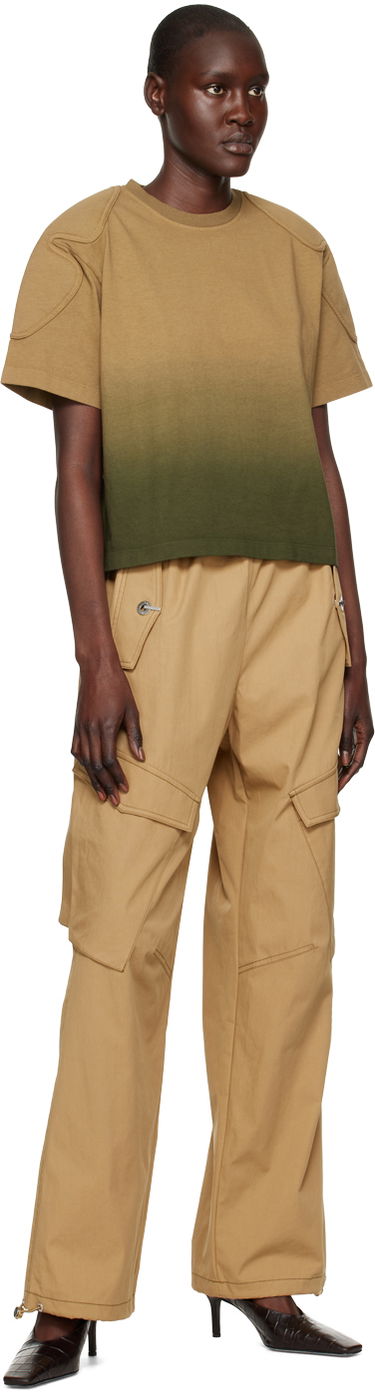 Crop Top Dion Lee Sunfade Gradient Cropped T-Shirt Hnedá | C3090R23, 3