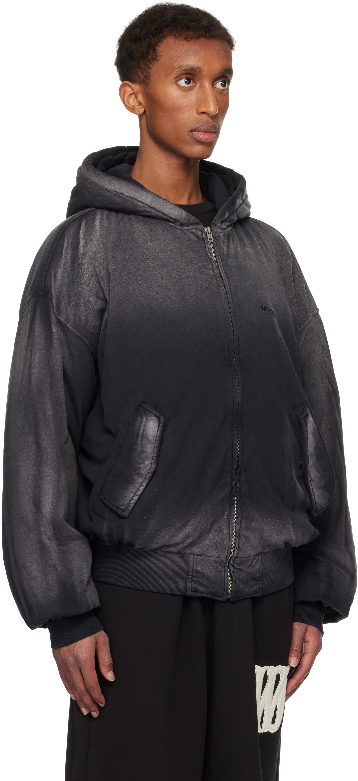 Bomber bunda We11done We11done Bomber Zip-Up Hoodie Čierna | WD-TJ3-24-836-U-BK, 1