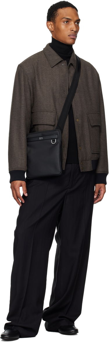 Taška cez rameno BOSS Smooth & Structured Reporter Bag Čierna | 50548791, 3