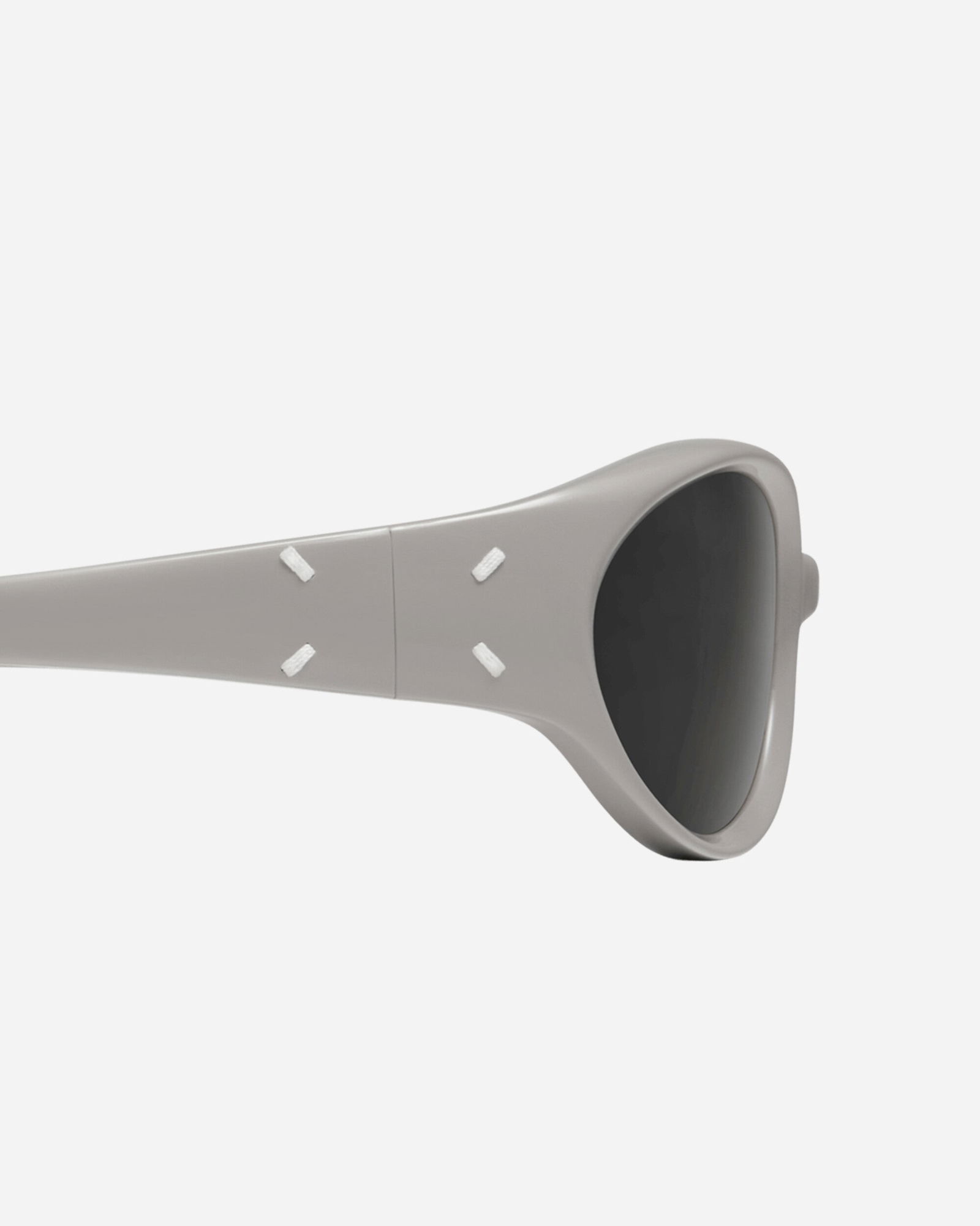 Oval Leather Sunglasses