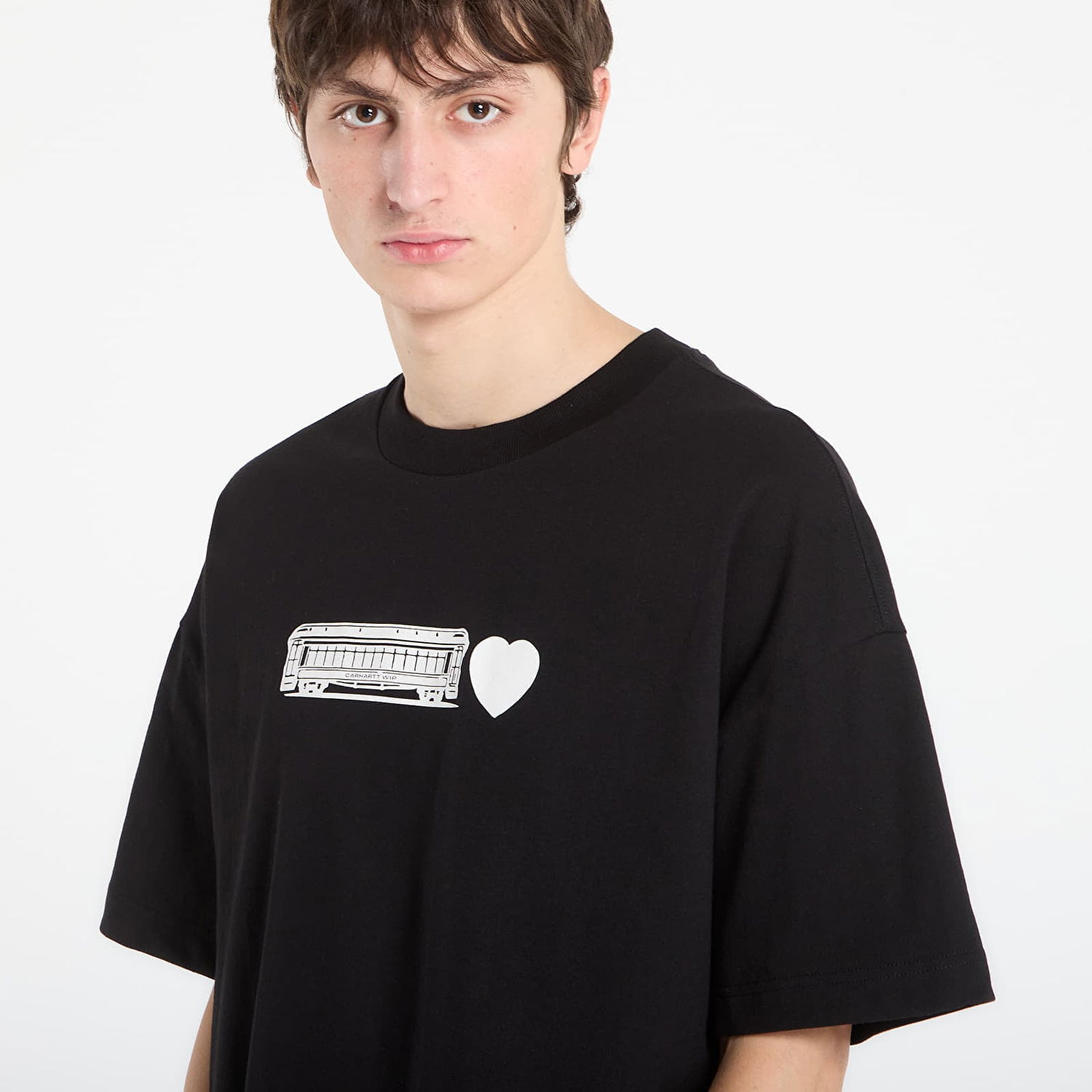 Tričko Carhartt WIP Oversized Short Sleeve Graphic T-Shirt Deconstructed Label Čierna | I036008.89XX, 1