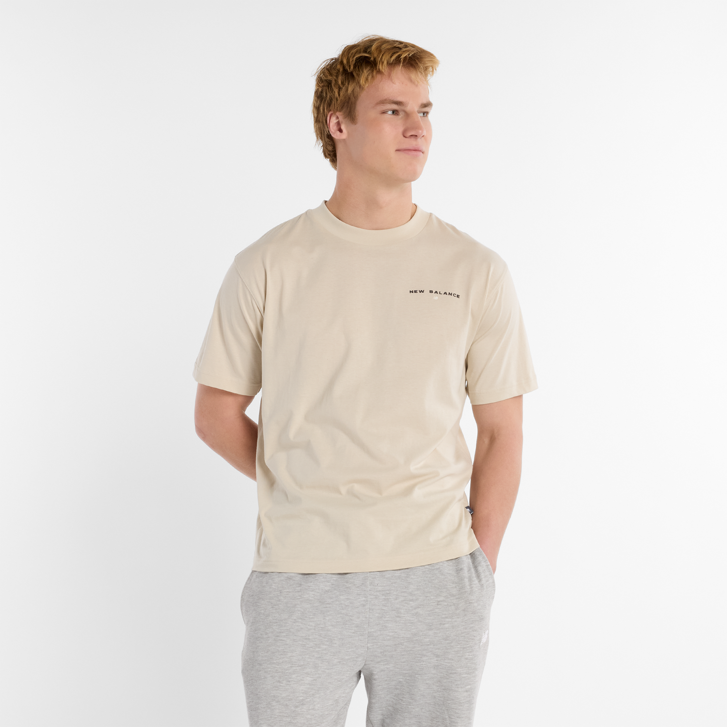 Tričko New Balance Men's T-Shirt MT51507 Béžová | NBMT51507TWF, 0