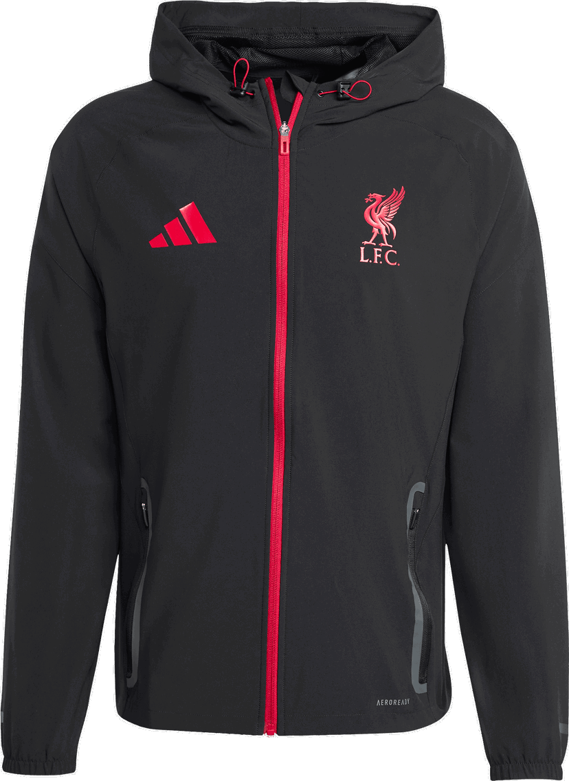 Bunda adidas Originals Liverpool FC Tiro25 Competition Vis Tech Track Jacket Čierna | jz5556