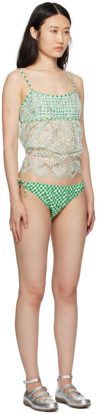Plavky Anna Sui Anna Sui Gingham Bikini Zelené | 224F29, 3