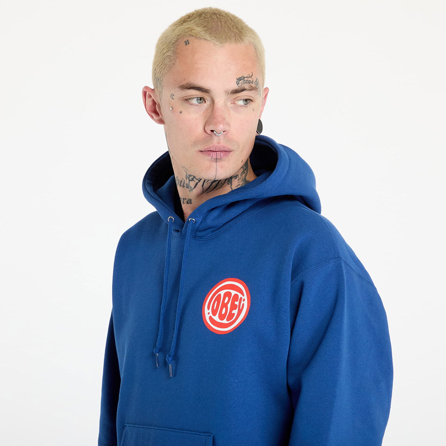 Mikina OBEY Bubble Hoodie Limoges Modrá | 112843886-LMS, 1