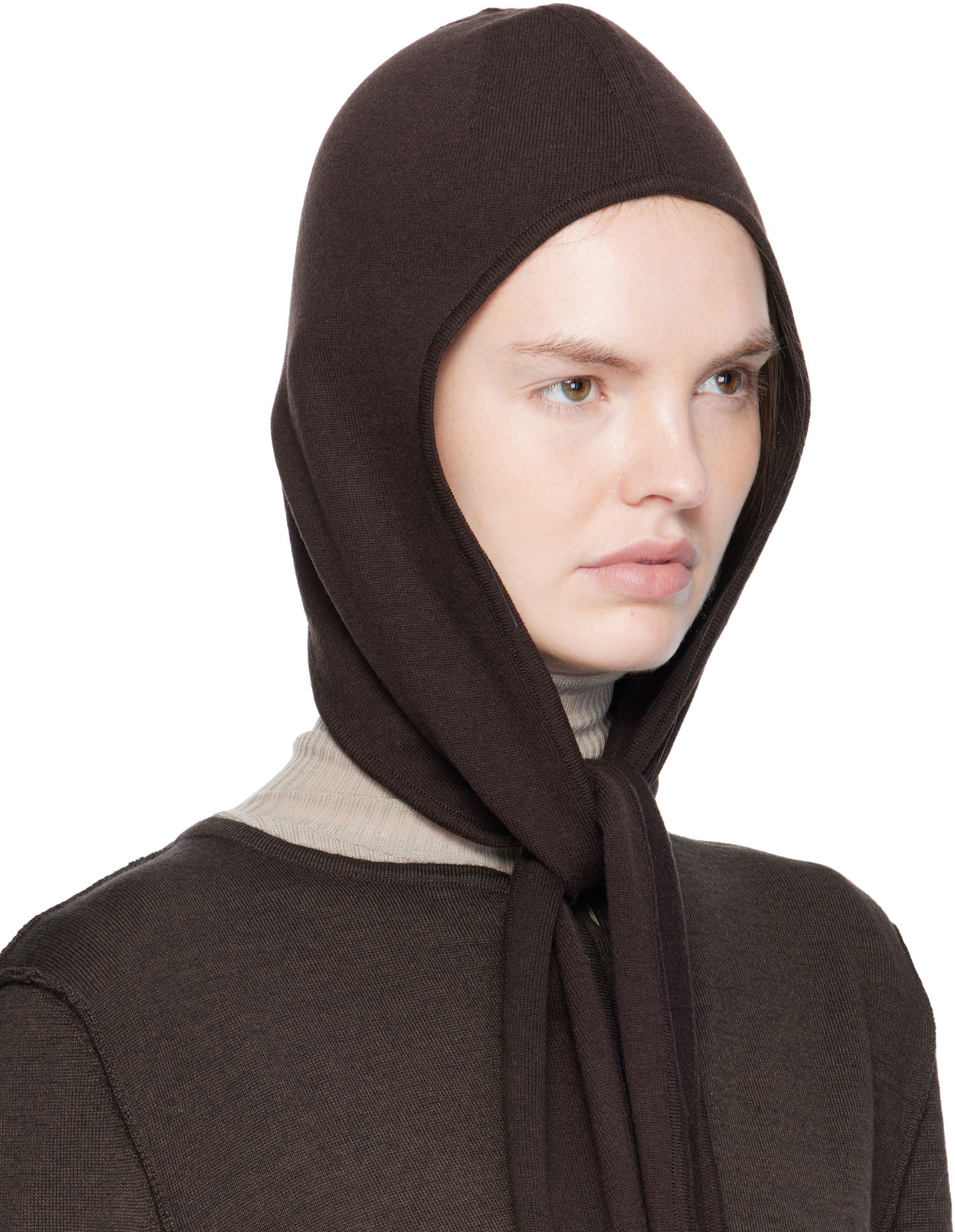 Kulicha LEMAIRE Lemaire Fine Wool Head Scarf Beanie Hnedá | AC1229 LK1045, 1