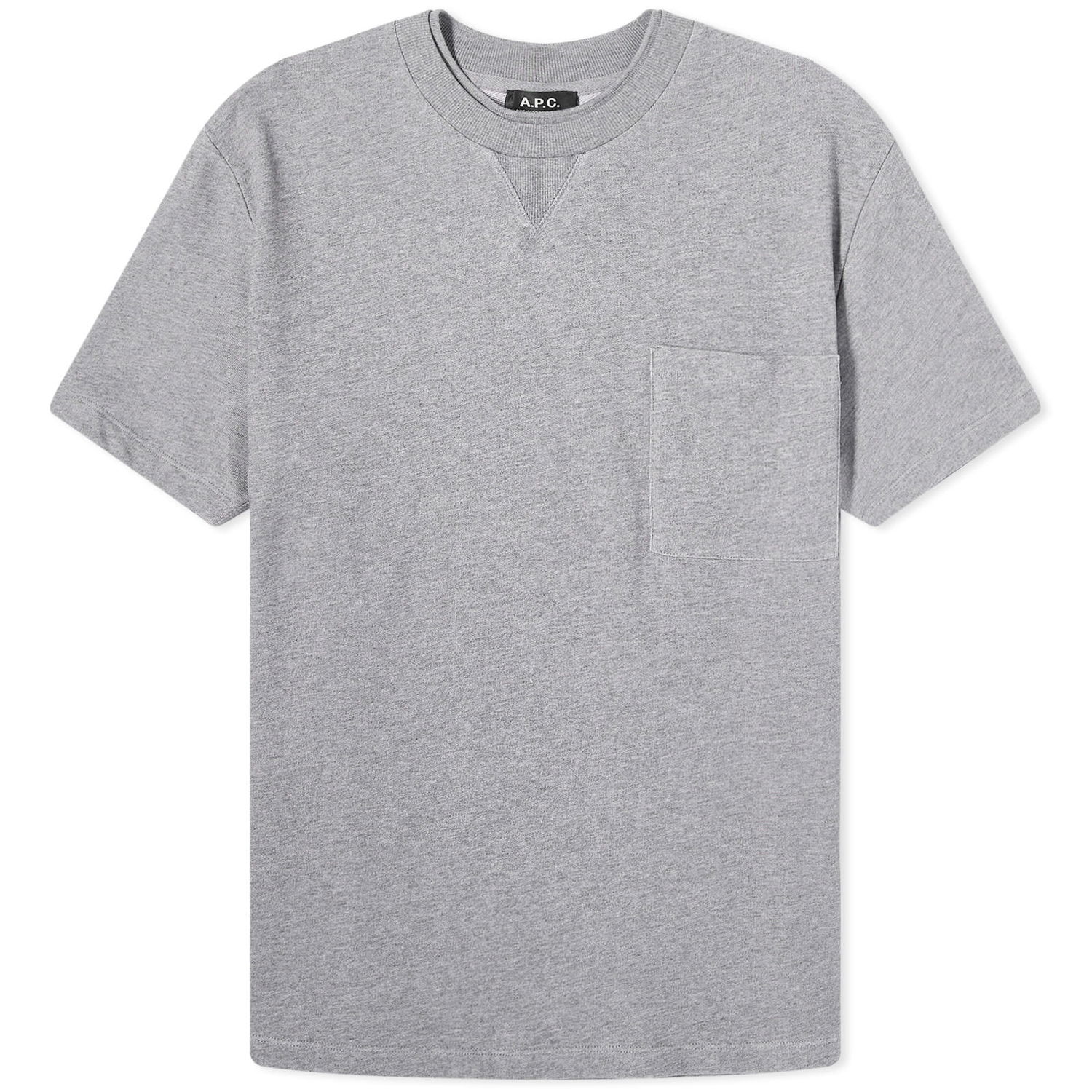 Tričko A.P.C. John Pocket T-Shirt Heather Šedá | COGWU-H26355-PLA, 0