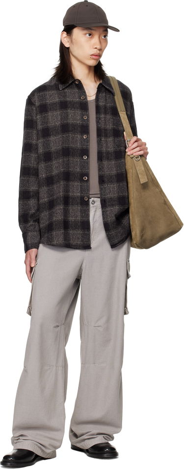 Košeľa OUR LEGACY OUR LEGACY Checked Button-Down Shirt Šedá | M4252AO, 3