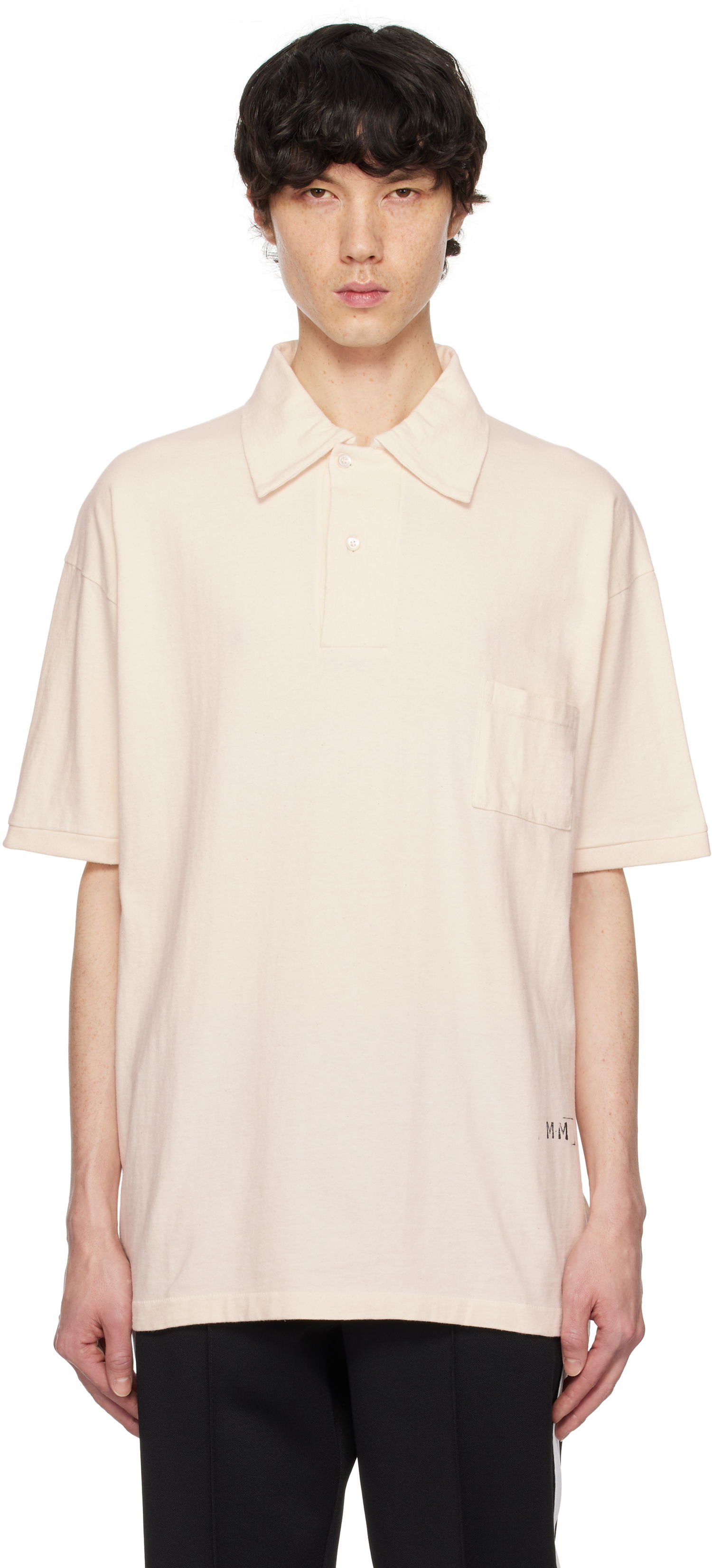 Polo tričko Maison Margiela Maison Margiela Printed Polo Béžová | S50GL0060 M20061, 0